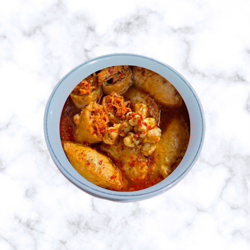 Cireng (Ayam suwir) Kuah Pedas